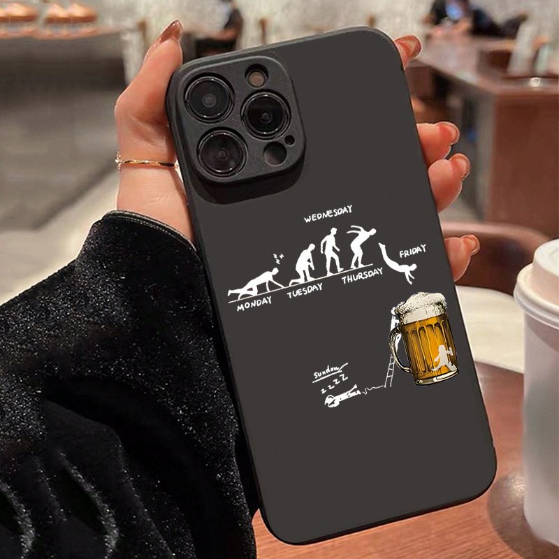 Samsung Galaxy A55 - الإبداعية البيرة موضوع الهاتف حقيبة لهاتف