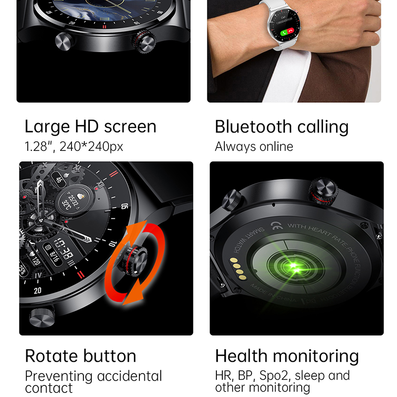 نظام تحديد المواقع ECG + PPG ب - مراجعة Smartwatch Custom وسعره