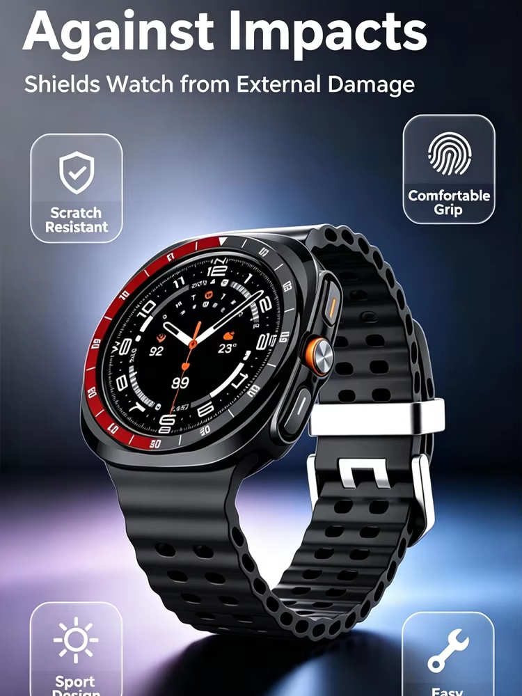 غطاء حماية صلب من البولي كربون - مراجعة Samsung Smartwatch Ultra Accessories وسعره