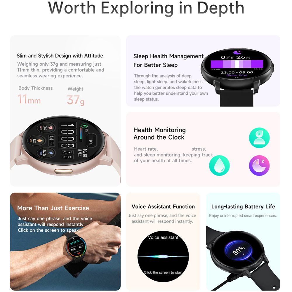 ساعة ذكية للنساء والرجال مع مي - مراجعة Smartwatch Custom وسعره