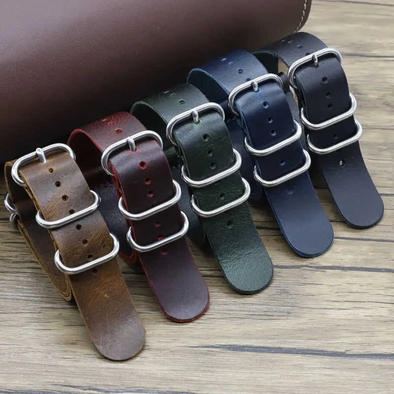 خمر جلد طبيعي أشرطة ساعات يد 1 - مراجعة Nylon Nato Strap وسعره