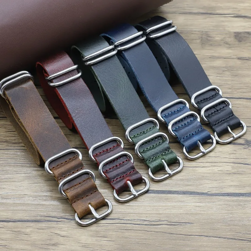 خمر جلد طبيعي أشرطة ساعات يد 1 - مراجعة Nylon Nato Strap وسعره