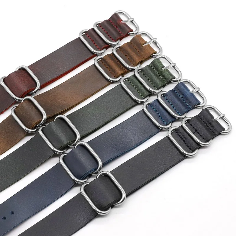 خمر جلد طبيعي أشرطة ساعات يد 1 - مراجعة Nylon Nato Strap وسعره