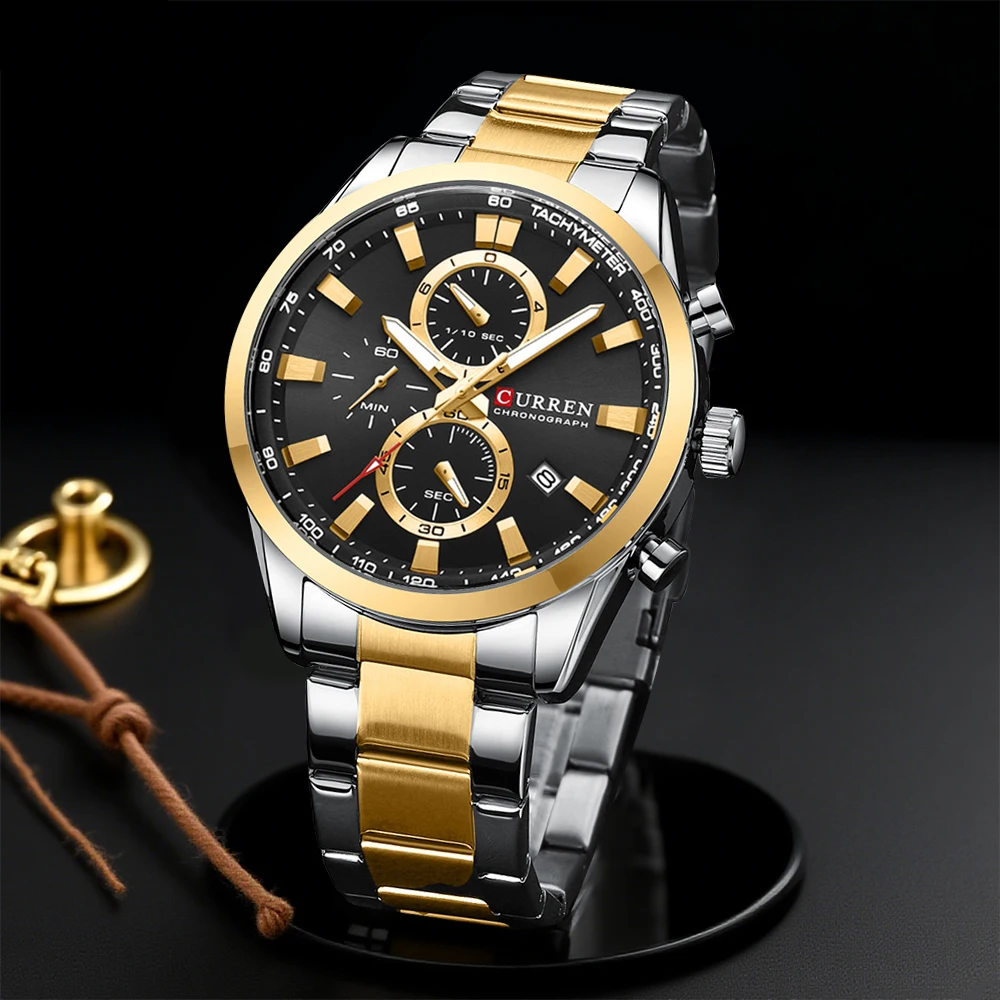 CURREN ساعات كوارتز كرونو رياض - مراجعة Accessories With Watch وسعره