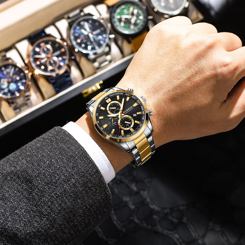 CURREN ساعات كوارتز كرونو رياض - مراجعة Accessories With Watch وسعره