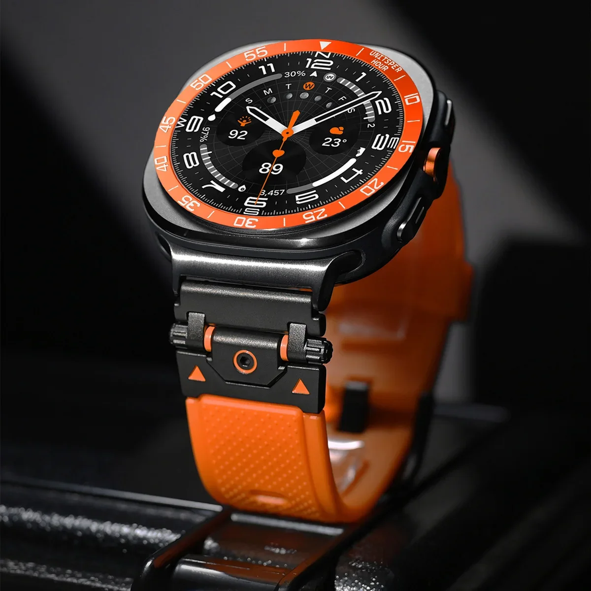 غطاء معدني الحافة الدائري لساع - مراجعة Samsung Smartwatch Ultra Accessories وسعره