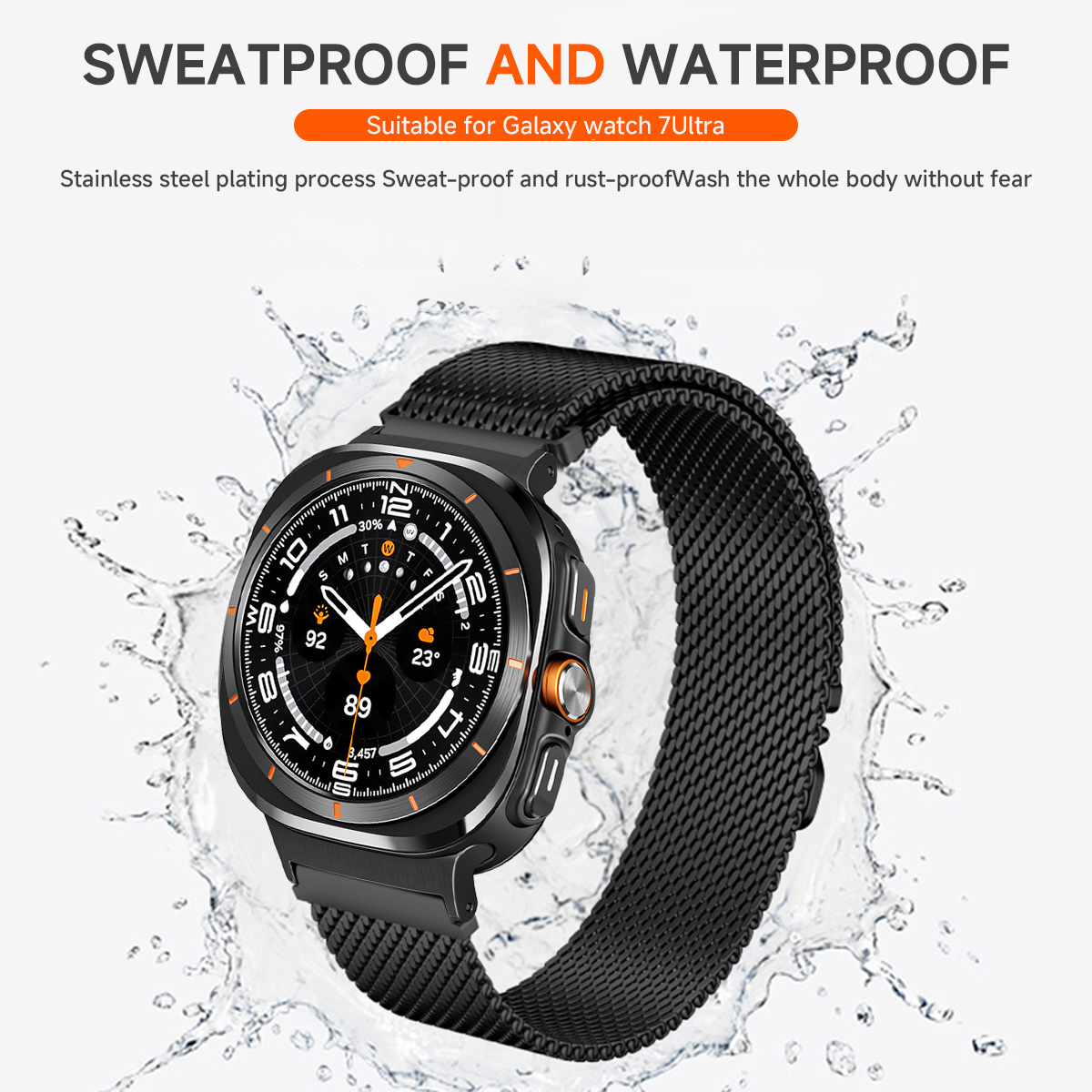 حزام معدني ميلانو لساعة سامسون - مراجعة Samsung Smartwatch Ultra Accessories وسعره